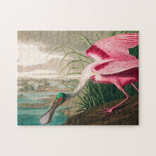 Quebra-cabeça Roseate Spoonbill, por John James Audubon