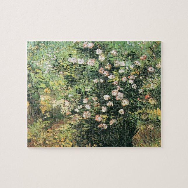 Quebra-cabeça Roseira em Flor por Vincent van Gogh (Horizontal)