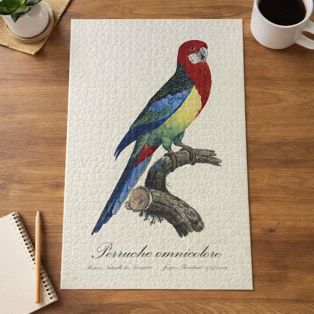 Quebra-cabeça Rosella-oriental ou periquito Platycercus eximius (Eastern rosella or Platycercus eximius parakeet. Jigsaw Puzzle)