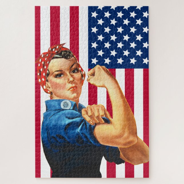 Quebra-cabeça Rosie Riveter com Sinalizador (Vertical)