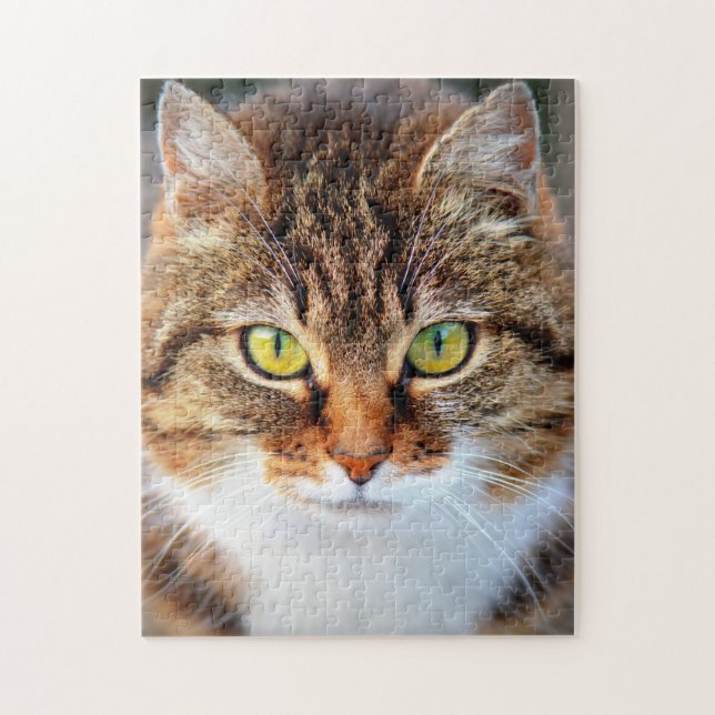 Quebra-cabeça Rosto de gato fofo (Vertical)
