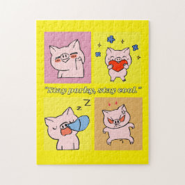 Quebra-cabeça rostos de aspas