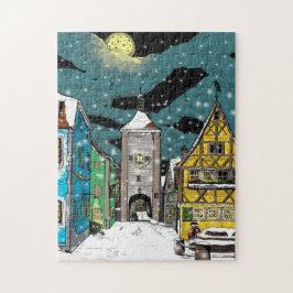 Quebra-cabeça Rothenburg ob der Tauber Alemanha no Natal