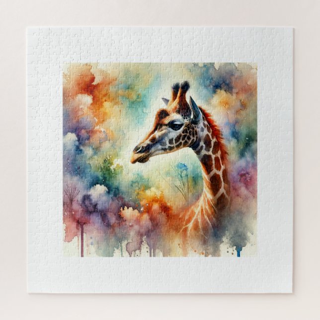 Quebra-cabeça Rothschilds giraffe 150624AREF105 - Watercolor (Vertical)
