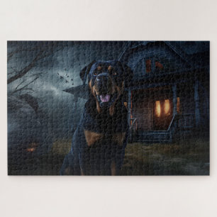 Quebra-cabeça Rottweiler Halloween Assustador