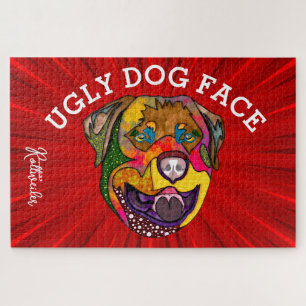 Quebra-cabeça Rottweiler ugly dog face 1000 piece  jigsaw puzzle