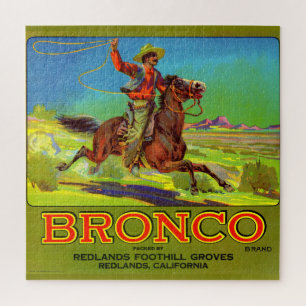 Quebra-cabeça Rótulo da caixa de fruta do Bronco 1920