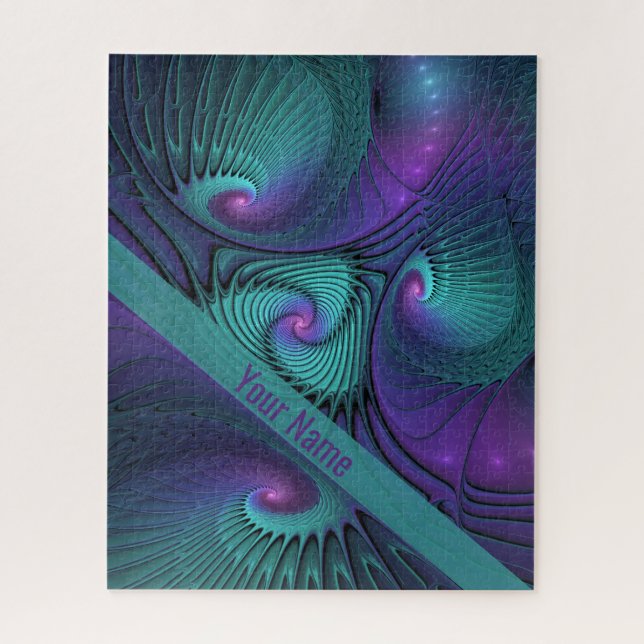 Quebra-cabeça Roxo Conhece o Nome de Arte Moderno do Abstrato (Vertical)