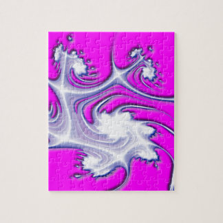 Quebra-cabeça roxo das flores do Fractal do gelo