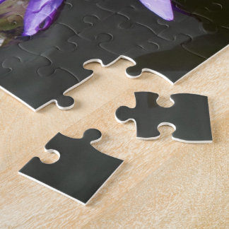 Quebra-cabeça roxo do lírio de lagoa