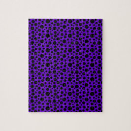 Quebra-cabeça Roxo Escuro c/ Círculos Pretos