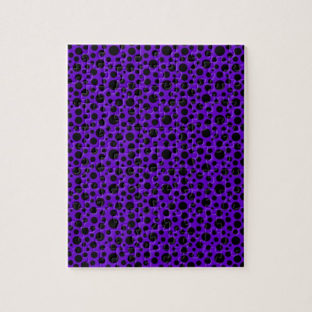 Quebra-cabeça Roxo Escuro c/ Círculos Pretos (Vertical)
