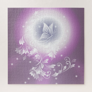 Quebra-cabeça Roxo floral da fantasia da borboleta