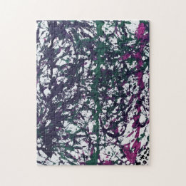 Quebra-cabeça Roxo, Verde, Rosa, Obra de arte em mármore