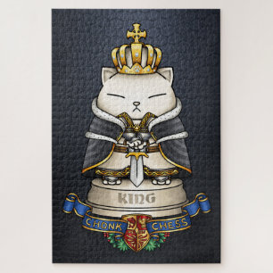 Quebra-cabeça Royal Cat Chess King Piece
