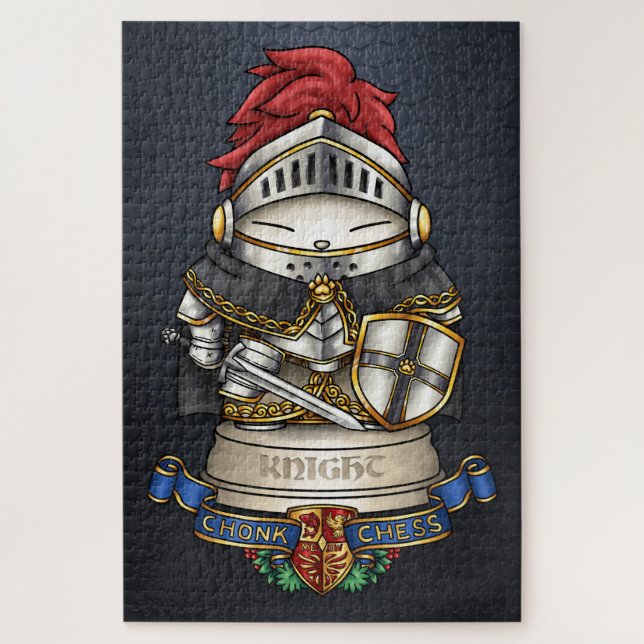 Quebra-cabeça Royal Cat Chess Knight Piece (Vertical)