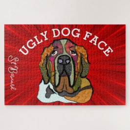 Quebra-cabeça Rua Bernard cara feia de cão 1000 peça Quebra-cabe