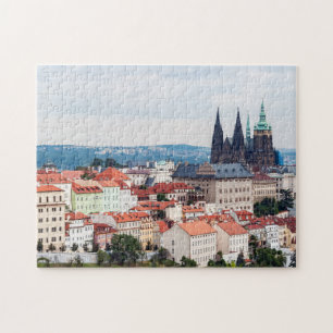 Quebra-cabeça Rua. Catedral de Vitus e paisagem urbana de Praga