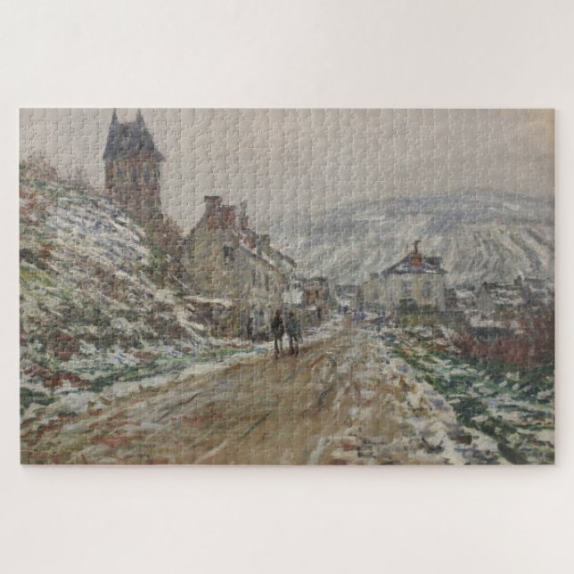 Quebra-cabeça Rua da Aldeia de Claude Monet Vétheuil (Horizontal)