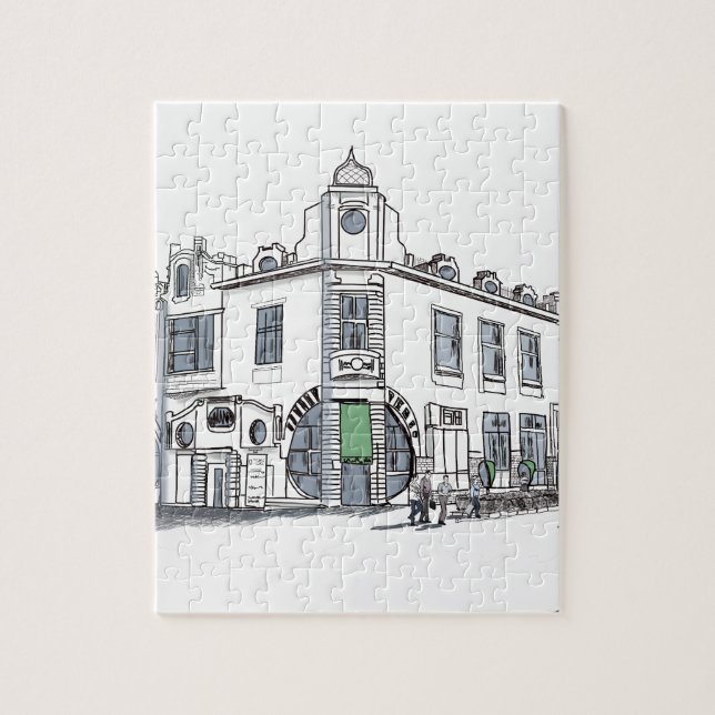 Quebra-cabeça rua da cidade antiga (Vertical)