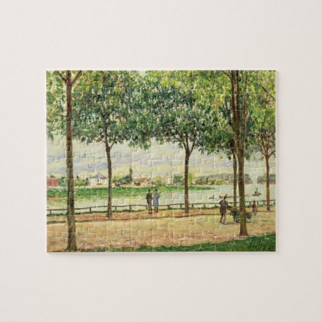 Quebra-cabeça Rua de Alfred Sisley | de árvores de castanha (Horizontal)