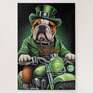 Quebra-cabeça Rua de bicicleta de Bulldog, Dia de Patrick