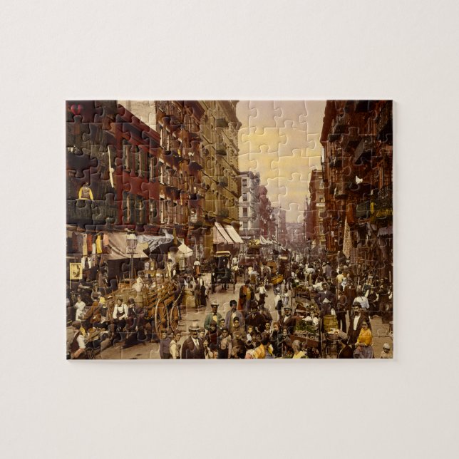 Quebra-cabeça Rua de Nova York 1890 (Horizontal)