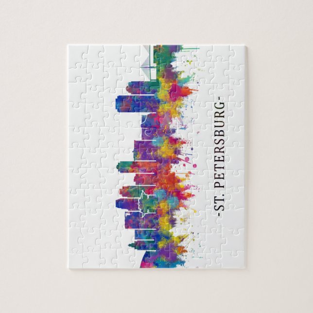 Quebra-cabeça Rua de Petersburg Florida Skyline (Vertical)