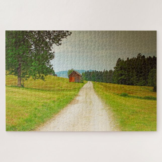 Quebra-cabeça Rua e caminho de madeira da Áustria (Horizontal)