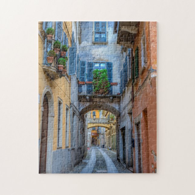 Quebra-cabeça Rua estreita da cidade, Itália (Vertical)