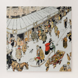 Quebra-cabeça Rua Londres, fila para a passagem do teatro West-e