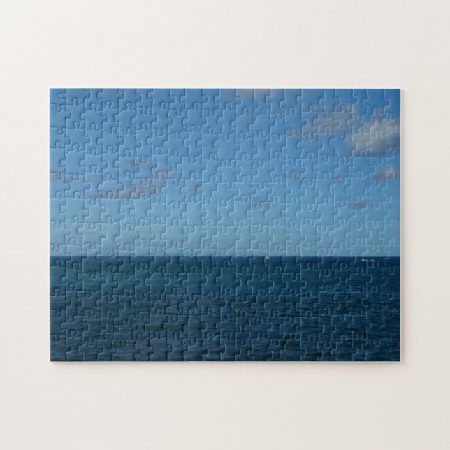 Quebra-cabeça Rua. Lucia Horizon Blue Ocean (Horizontal)