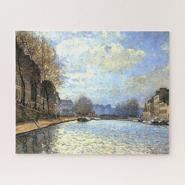 Quebra-cabeça Rua Martin Canal Alfred Sisley Poster (Horizontal)