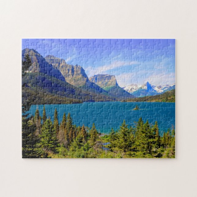 Quebra-cabeça Rua. Mary Lake, Glacier National Park, Montana (Horizontal)