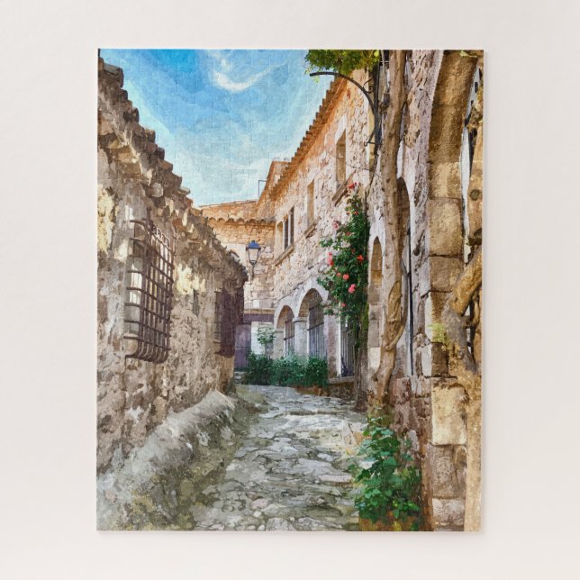 Quebra-cabeça Rua medieval na Espanha (Vertical)