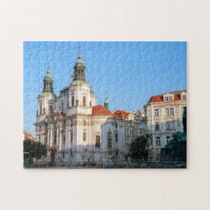 Quebra-cabeça Rua, Nicholas Church, na antiga cidade de Praga
