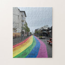 Quebra-cabeça Rua Rainbow em Reykjavik, Islândia