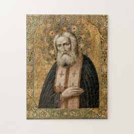 Quebra-cabeça Rua. Serpahim do Ícone Cristão Ortodoxo Sarov