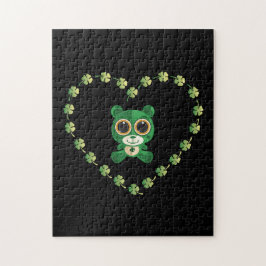 Quebra-cabeça Rua, Urso de Teddy do Dia de Patrick