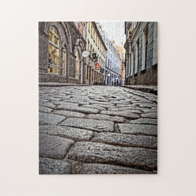 Quebra-cabeça Ruas Cobblestone da Europa - 11x14 - 252 pcs (Vertical)