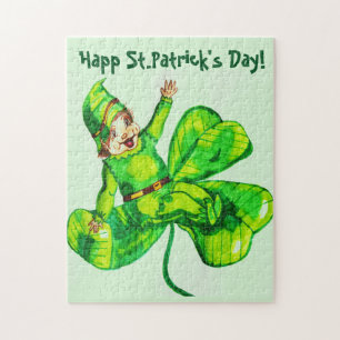 QUEBRA-CABEÇA RUAS. O DIA DE PATRICK, BEY LEPRECHAUN