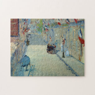 Quebra-cabeça Rue Mosnier com Flags Manet French Art