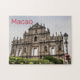Quebra-cabeça Ruína Macau da Rua. Igreja de Paul China Souvenir