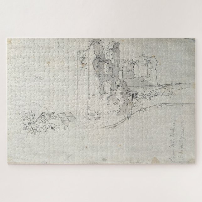 Quebra-cabeça Ruínas com o telhado de uma fazenda - Friedrich (Horizontal)