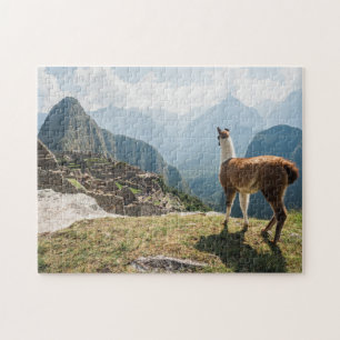 Quebra-cabeça Ruínas de negligência do lama Machu Picchu, Pe