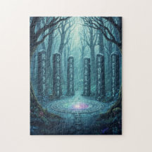 Runas Místicas Antigas Pedra Glowante Puzzle - Cel