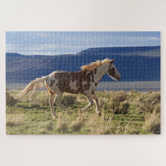 Quebra-cabeça Running Stallion, Steens Mountain, Oregon (Horizontal)
