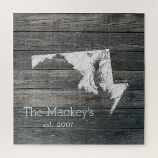 Quebra-cabeça Rústico do Estado de Maryland