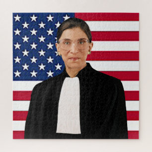 Quebra-cabeça Ruth Bader Ginsburg bandeira EUA