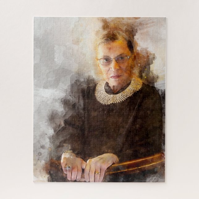 Quebra-cabeça Ruth Bader Ginsburg com o Juiz Robe Portrait (Vertical)